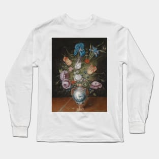 A Bouquet Of Flowers With Tulips by Peter Binoit Long Sleeve T-Shirt